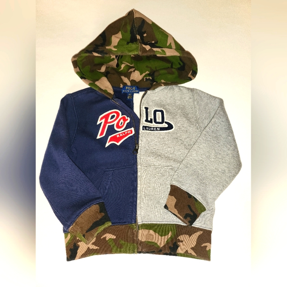 Polo Ralph Lauren Camo and Colorblock Zip up hoodie